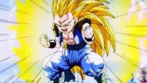 Gotenks se convierte en super sayayin 3 sorprende a Goku