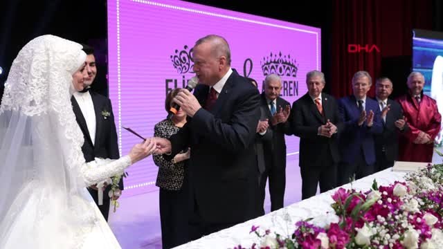 Cumhurbaşkanı Erdoğan, TBMM Anayasa Komisyonu Bozdağ'ın Oğlunun Nikah Şahidi Oldu