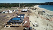 Le chantier des plages de Pampelonne vu du ciel