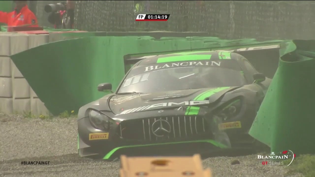 Blancpain Gt Series Monza 2019 FP Hawksworth Big Crash