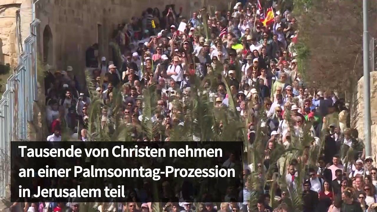 Tausende Gläubige feiern Palmsonntag in Jerusalem