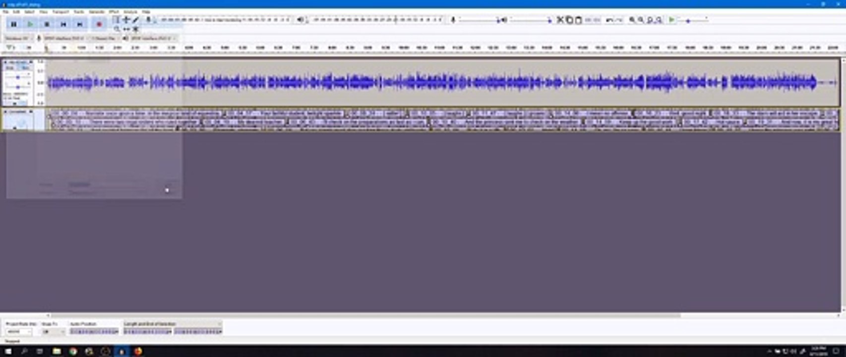 Demo - Tagging lines in Audacity with subtitles
