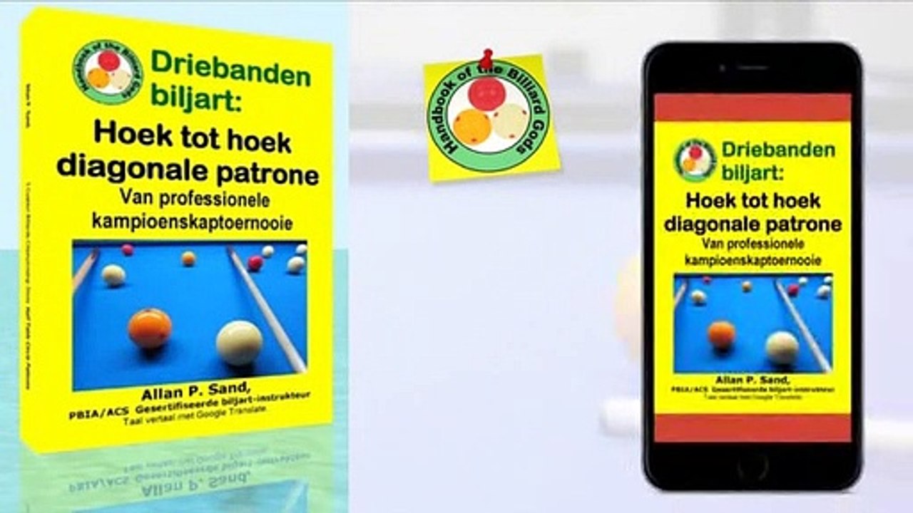 Boek video vir Driebanden biljart: Hoek tot hoek diagonale patrone (af)
