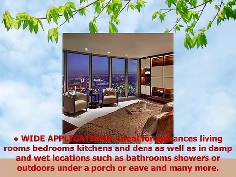 JULLISON 8 Packs 6 Inch LED Low Profile Recessed Surface Mount Disk Light Round 15W 900