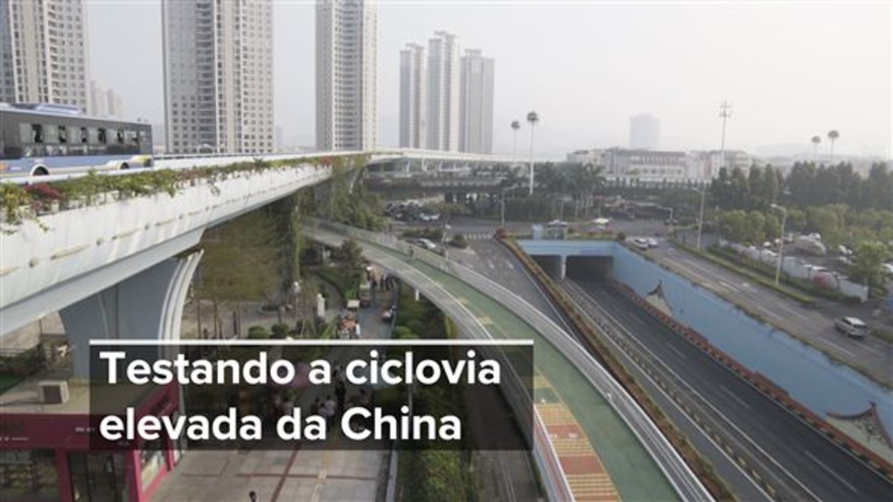 Testamos a super ciclovia da China