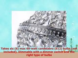 Edvivi 6Light Chrome Crystal Empire Chandelier Pendant Ceiling Fixture  Glam Lighting