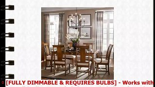 LALUZ 9 Lights French Country Metal Chandelier 2Tier Pendant Light Fixture in Painted