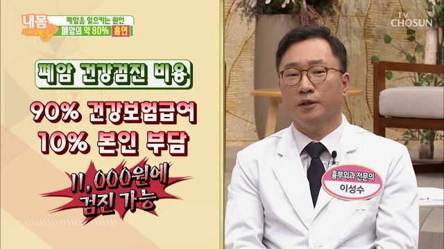 폐암의 약 80%의 주원인은? 발병 확률 13배 증가! [내 몸 사용설명서] 247회 20190412