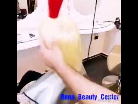 لون شعر مميز #كرياتين جلسة واحدة من مركز رينا للتجميل