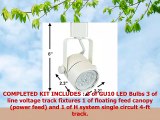 DirectLighting Brand H System 3Lights GU10 75W LED 500 lumens Each Track Lighting Kit