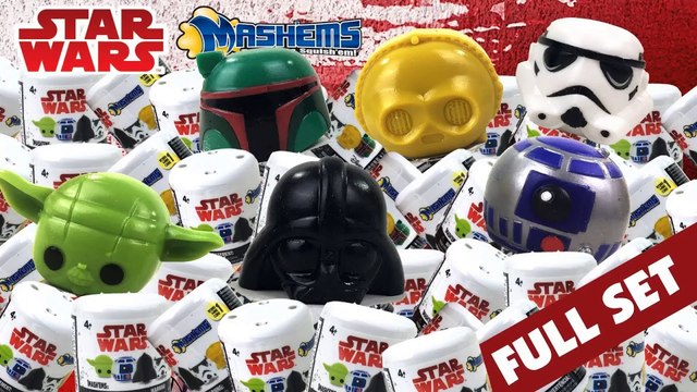 Star Wars : The Last Jedi Mashems Full Set Complete Unboxing Yoda R2-D2 || Keith's Toy Box