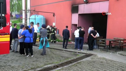 Otelin kazan dairesindeki yangın kısa süreli paniğe yol açtı