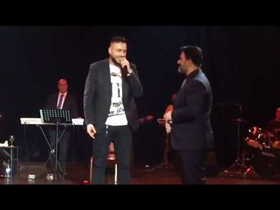 Fares Iskandar Is Congratulating Melhem Zain | فارس اسكندر يهنئ ملحم زين بسلامته إرتجالاً على المسرح