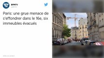 Paris. Une grue menace de s’effondrer dans le 16e arrondissement, les habitants du quartier évacués