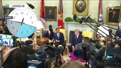 모두발언·기자회견 ‘27분’…한미 정상 단독회담 ‘2분’