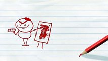 Chat Étapes Sur Des Peintures! - “Catson Pawlick” Pencilmation Drôle de Chat Dessins animés