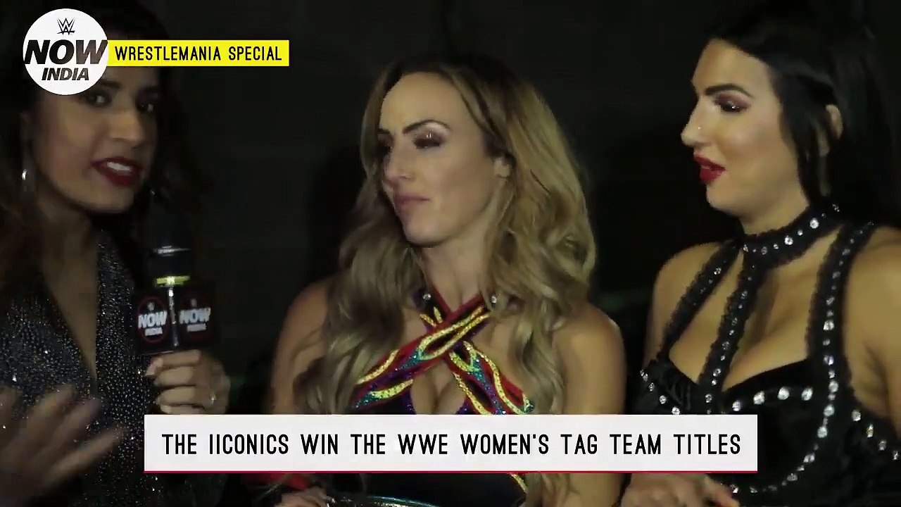 IIconics (Billie Kay and Peyton Royce) - An emotional Peyton Royce and Billie Kay describe how they're feeling after winning the WWE Womens Tga Team Championships at Wrestlemania 35