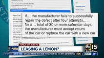 Leasing a car? The lemon law may not protect you!