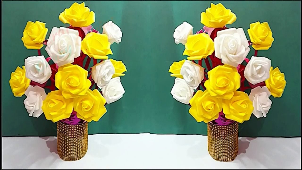 Guldasta/flower vase from plastic bottle at home |best out of waste |diy flower guldasta