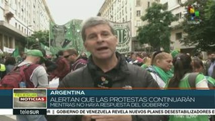 Download Video: Argentina: trabajadores estatales porteños exigen mejoras salariales