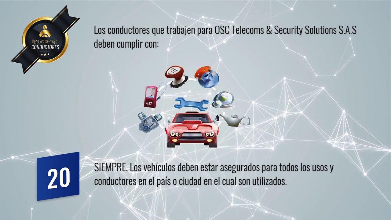OSC reglas de oro seguridad vial