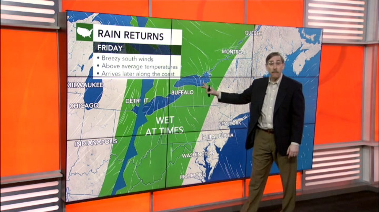 Showers Friday, but sunshine and warm Saturday before storms arrive to end the weekend in East