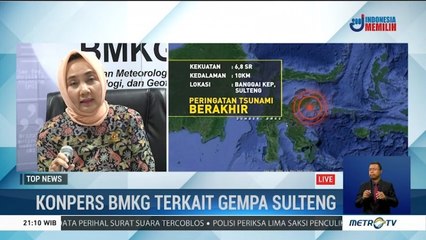 Konferensi Pers BMKG Terkait Gempa Sulteng