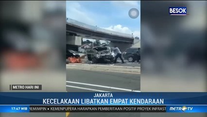 Empat Mobil Terlibat Kecelakaan Beruntun di Tol BSD