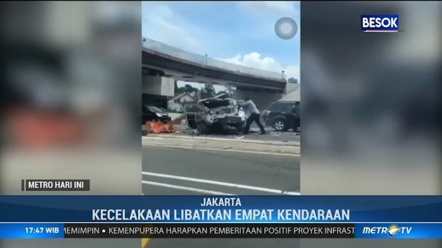 Empat Mobil Terlibat Kecelakaan Beruntun di Tol BSD