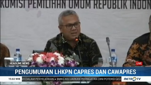 Pengumuman LHKPN Capres dan Cawapres Pilpres 2019