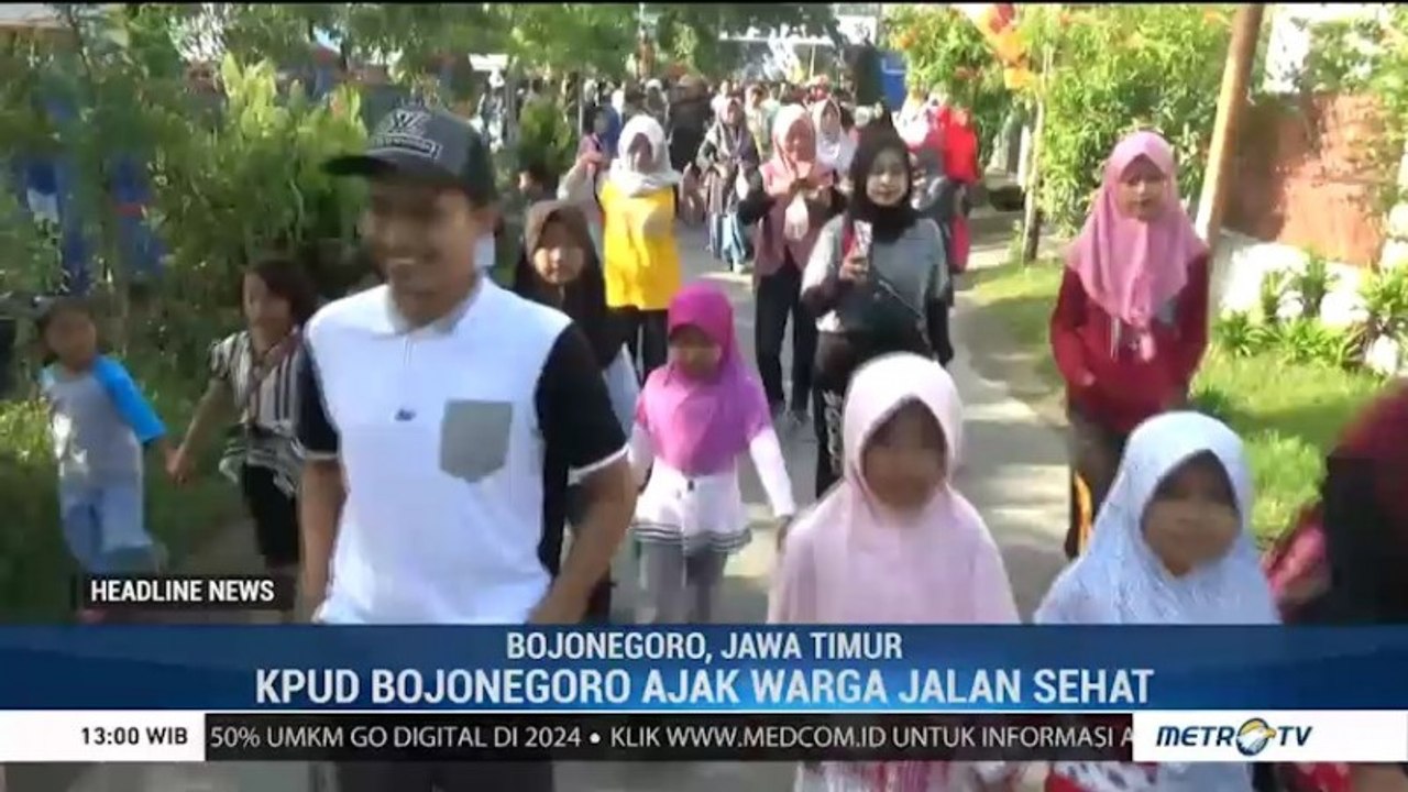 KPUD Bojonegoro Ajak Warga Jalan Sehat Demi Menekan Angka Golput
