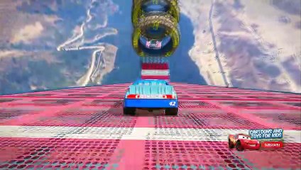 CARS 3 DINOCO CAR TIRE JUMP CHALLENGE (Dinoco Lightning Mcqueen)