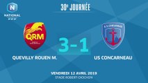 J30 : Quevilly Rouen M. – US Concarneau (3-1), le résumé