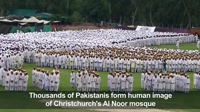 Human chain in homage of Christchurch Al Noor mosque massacre