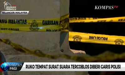 Ruko Tempat Surat Suara Tercoblos di Malaysia Diberi Garis Polisi