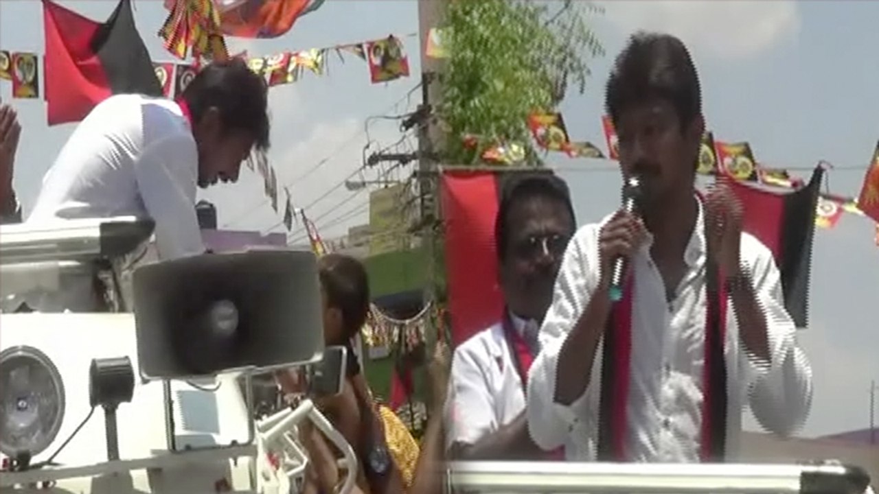 Udhyanidhi Stalin campaign: உதயநிதியின் கல கல பிரச்சாரம்..சிரித்த தொண்டர்கள்,மக்கள்- வீடியோ