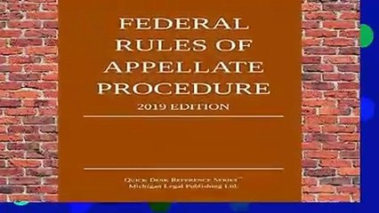 [NEW RELEASES]  Federal Rules of Appellate Procedure; 2019 Edition: With Appendix of Length
