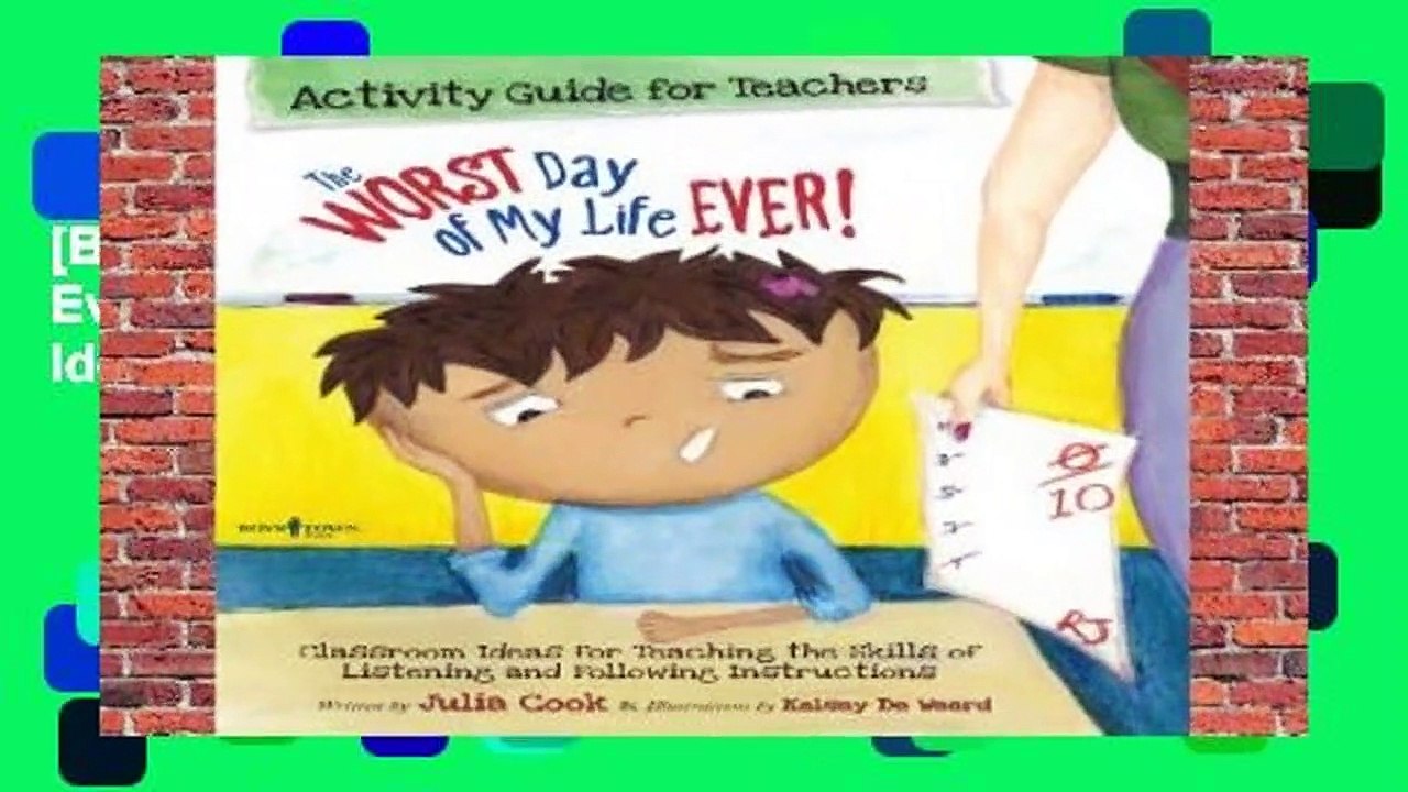 [BEST SELLING]  Worst Day of My Life Ever! Activity Guide for Teachers: Classroom Ideas for