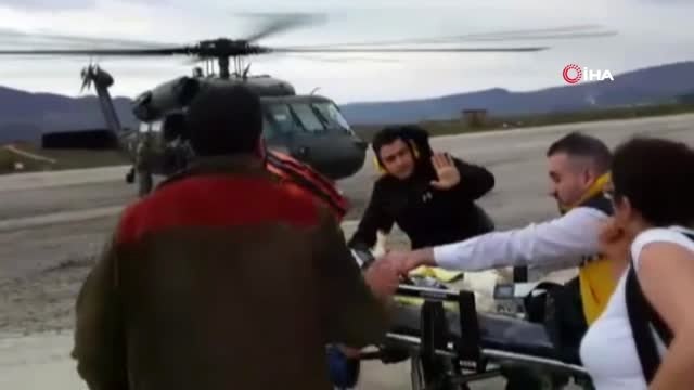 9 Aylık Bebeğin İmdadına Askeri Helikopter Yetişti