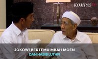 Jokowi Bertemu Habib Luthfi dan Mbah Moen