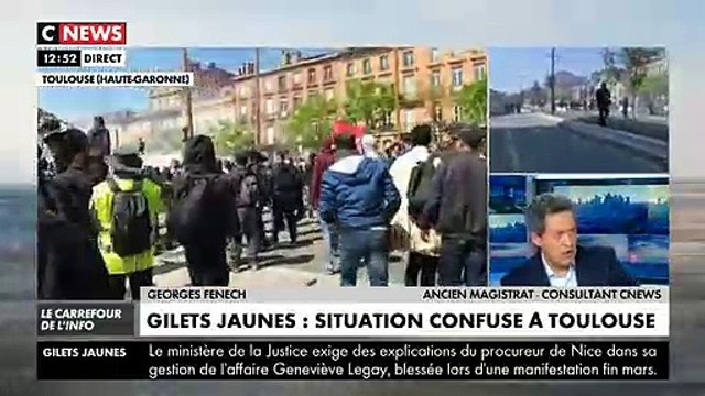 Gilets Jaunes : Regardez les images des incidents en cours à Toulouse avec la présence de Black Blocs