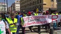 Gilets jaunes à Marseille - Acte 22 : les manifestants en route pour Notre-Dame de la Garde