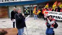 Manifestation devant la gare d'Epinal pour sauver les lignes de train vosgiennes