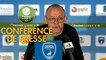 Conférence de presse Chamois Niortais - AJ Auxerre (0-0) : Pascal PLANCQUE (CNFC) - Pablo  CORREA (AJA) - 2018/2019