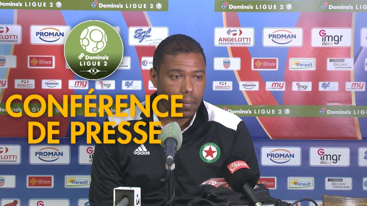 Conférence de presse AS Béziers - Red Star  FC (1-3) : Mathieu CHABERT (ASB) -  (RED) - 2018/2019
