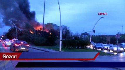 Ankara'da kafede korkutan yangın