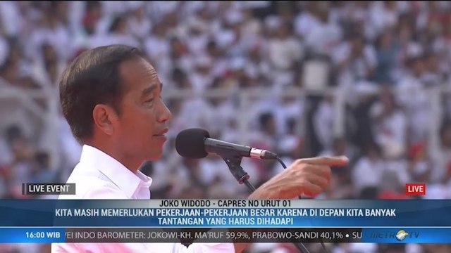 Full - Pidato Politik Jokowi di Konser Putih Bersatu