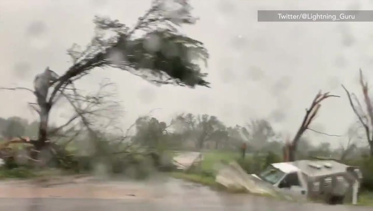 Damage from possible tornado