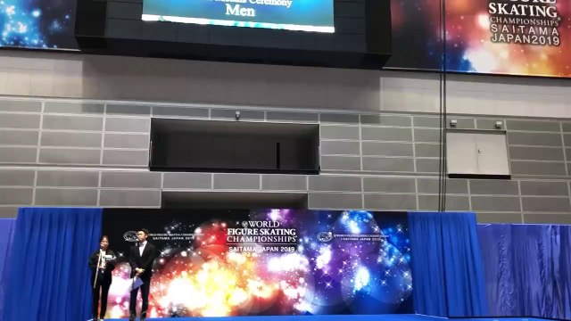[ENGSUB] SMALL MEDAL CEREMONY - WORLD 2019 - YUZURU HANYU