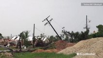 Severe damage in the aftermath of a possible tornado